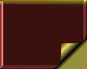 Elegant Burgundy and gold colored stationary with gold page curl
