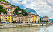 View of the embankment in Grenoble - France