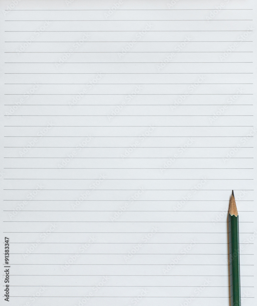 Notebook blank page with pencil. Stock Photo | Adobe Stock, image size:840x1000