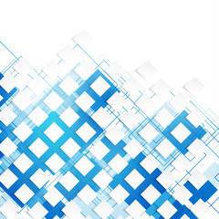 Wall Mural - Vector blue squares. Abstract background. 