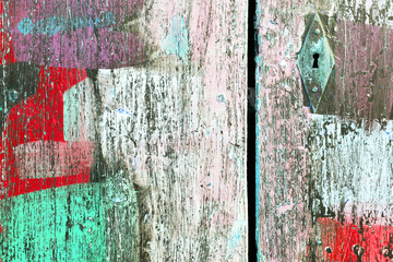 Old painted wood wall - texture or background