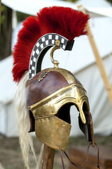 Copy of ancient helmet of Roman legionnaire