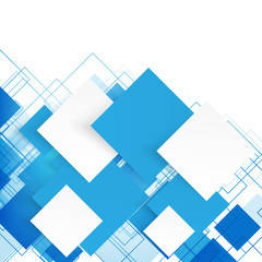 Wall Mural - vector blue squares. abstract background.