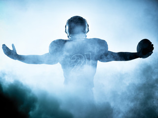 Wall Mural - american football player silhouette