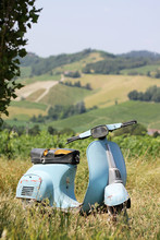 Vintage Scooter Outdoor In The Countryside