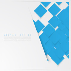 Wall Mural - vector blue squares. abstract background.