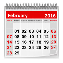 Calendar - February 2016