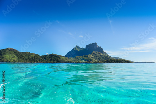 Fotografie, Obraz Paesaggio mare e montagna Isola Bora Bora