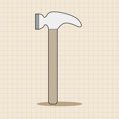 work tool hammer theme elements vector,eps