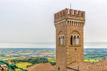 Wall Mural - civic tower in the medieval village of bertinoro