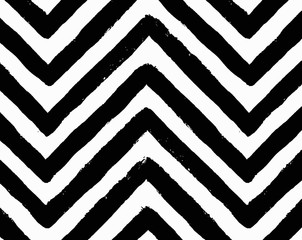Aufkleber - Vector Chevron Black and White Seamless Pattern