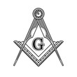 Masonic Freemasonry Emblem Icon Logo. Vector