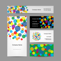 Wall Mural - Set of abstract creative business cards design