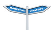 Marketing strategy roadsign