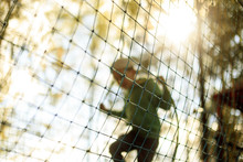 Practice Nets Playground. Practice Nets Of Safety In The Playground