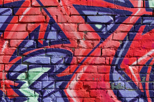 graffiti wall background / closeup © hanohiki