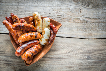 Canvas Print - Grilled sausages