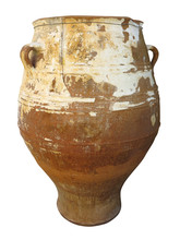 Ancient Clay Minoan Amphora In Crete, Greece
