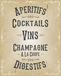 Alcohol And Beverage Poster Menu