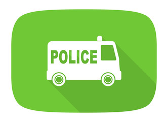 Poster - police flat design modern icon