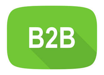 Poster - b2b flat design modern icon