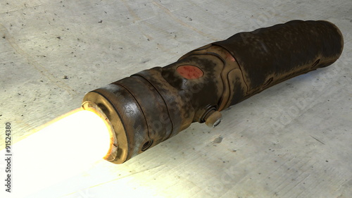 Fotomural Worn and Rusty Vintage Lightsaber