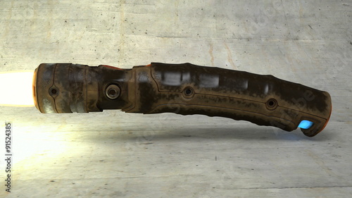Cuadros en Lienzo Worn and Rusty Vintage Lightsaber