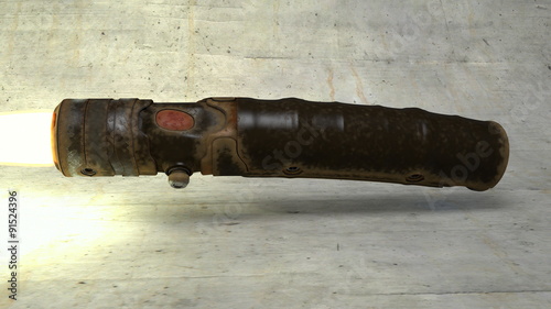 Fotografía Worn and Rusty Vintage Lightsaber