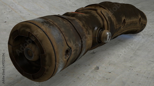 Fotomural Worn and Rusty Vintage Lightsaber