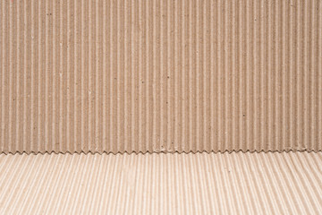 cardboard corrugated pattern at two different angles