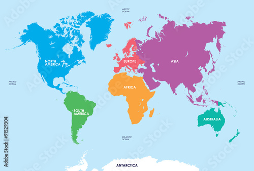 Continents of the World, Map