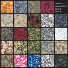 seamless camouflage pattern vector