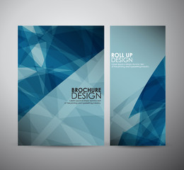 Wall Mural - Abstract brochure business design template or roll up. Vector illustration.