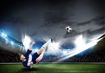 Wall Mural - Young soccer player