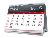 February 2016 Desktop Calendar