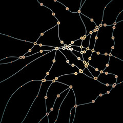 Poster - Background with grid of dotted lines