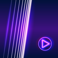 Poster - Bright neon lines background
