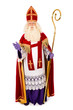 Sinterklaas on white background. full length