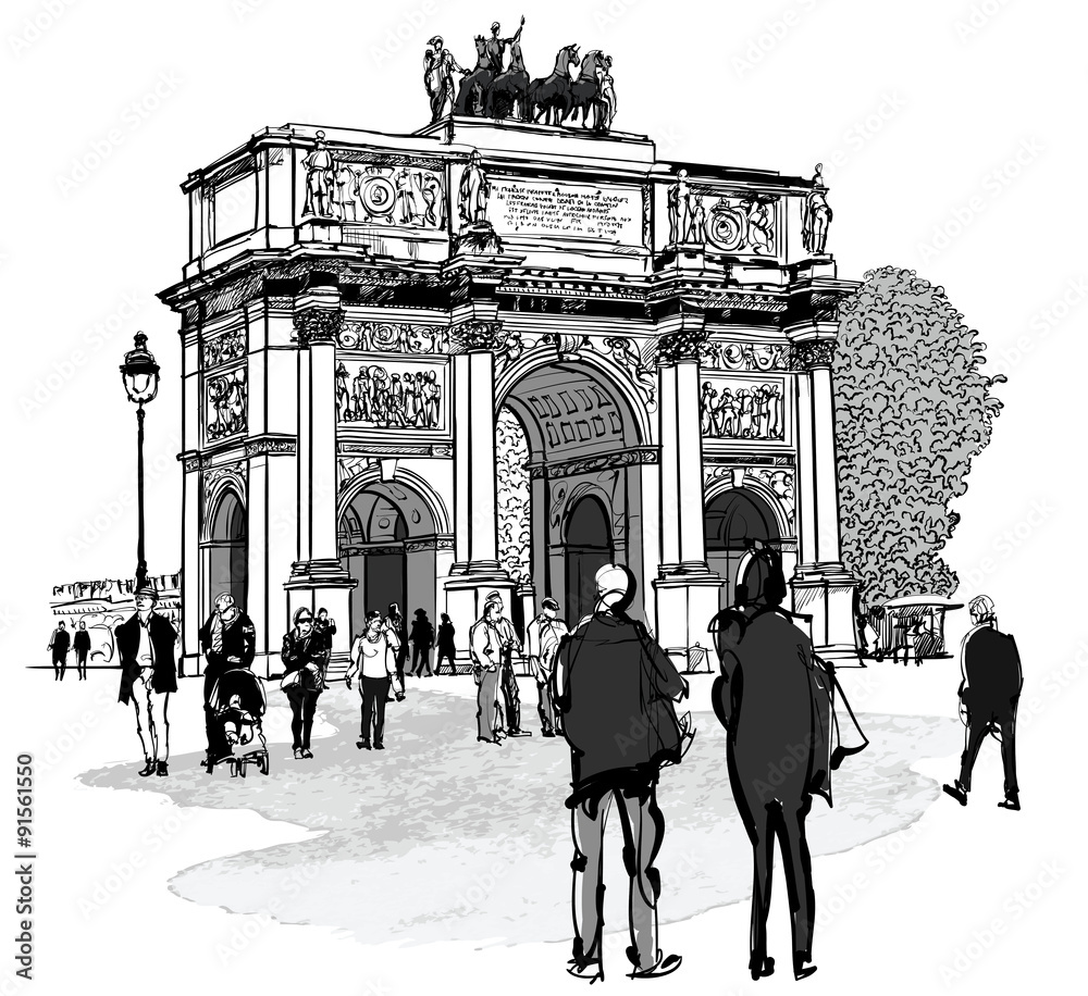 luk-triumfalny-karuzela-i-ogrod-tuileries-w-paryzu