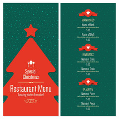 Wall Mural - Special Christmas festive menu design