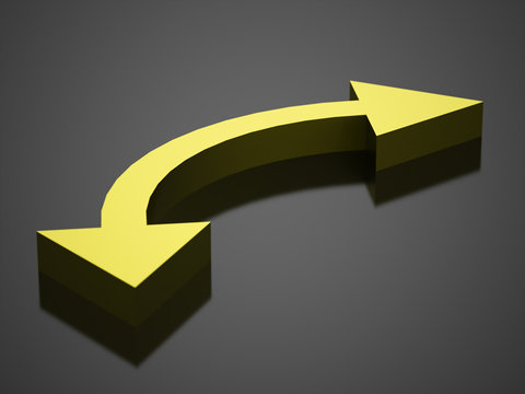 Business arrow concept background rendered