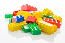 Pile Of Colorful Plastic Bricks