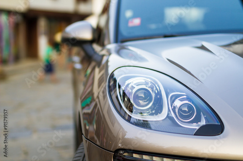 Car headlights Wallpaper Mural