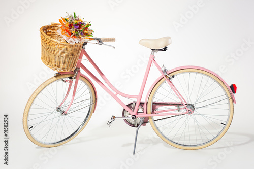 vintage bike with basket for sale