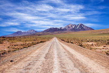 A dirt road in the Atacama Desert, Chile, 2013