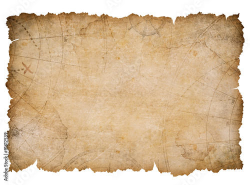 old nautical treasure map w...