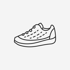 Wall Mural - sneaker line icon