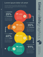 Web Template for vertical diagram or presentation. Business conc