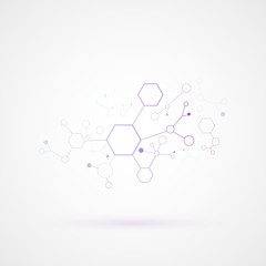 Poster - Connected by a colored cell. Vector Graphics.
