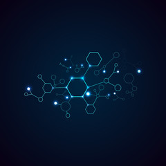 Aufkleber - connected by a colored cell. Vector Graphics